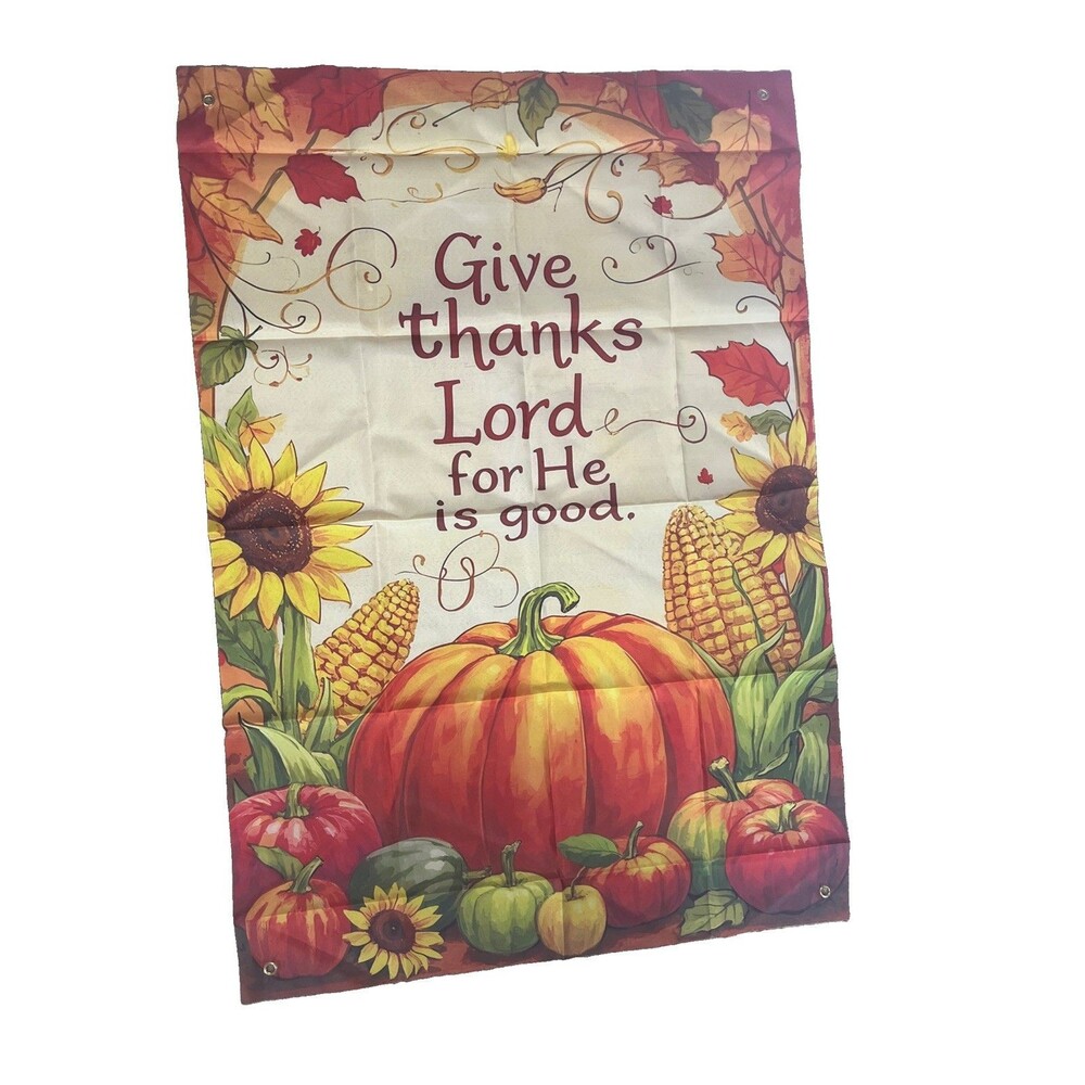 Thanksgiving Banner Background 46x33 Inches Pumpkin Background Autumn Harvest